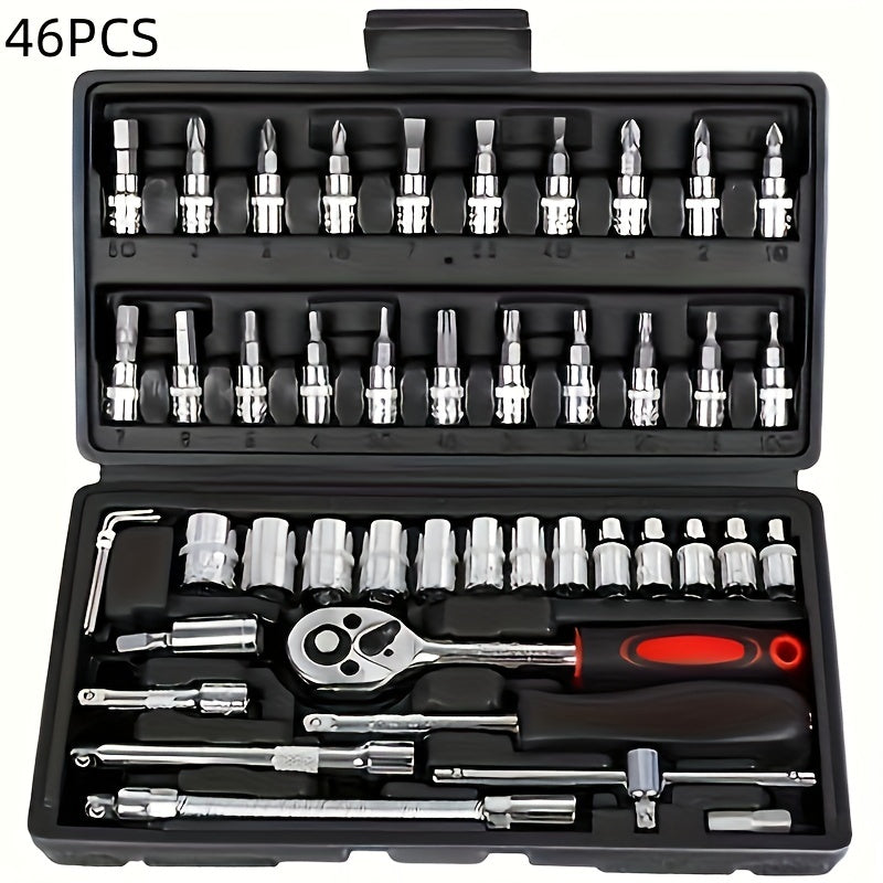 Professional Auto Repair Tool Set 216-Piece Ratchet Wrench Kit and Sockets