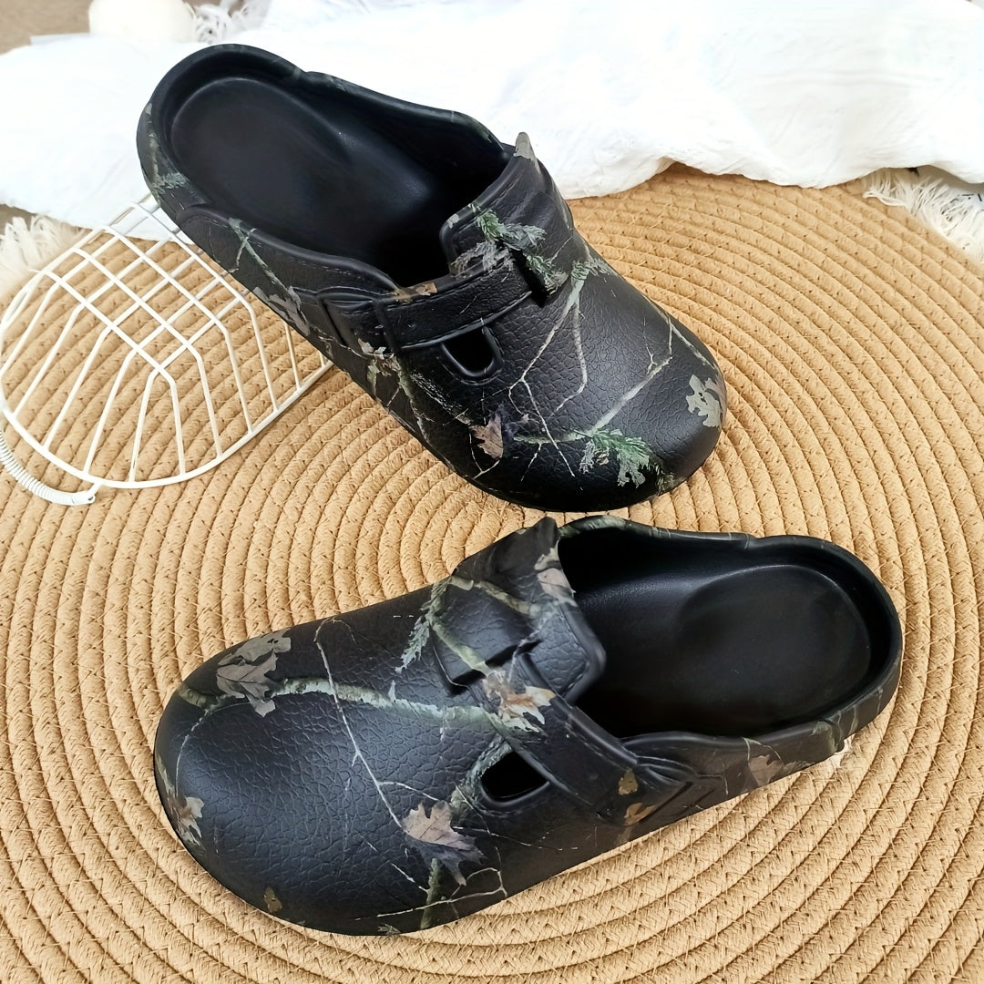 Women's Lightweight Casual Slip-On Loafers with Floral Print EVA Shoe