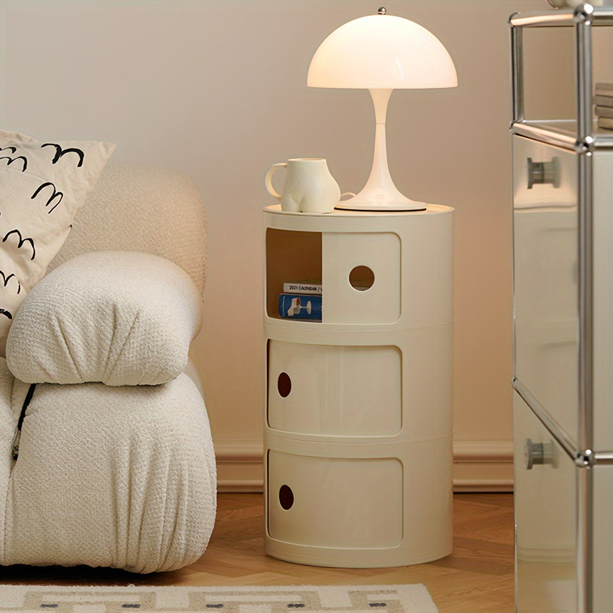 Bedside Table with Drawers 2/3/4 Drawer Options for Bedroom Living Room Office Storage