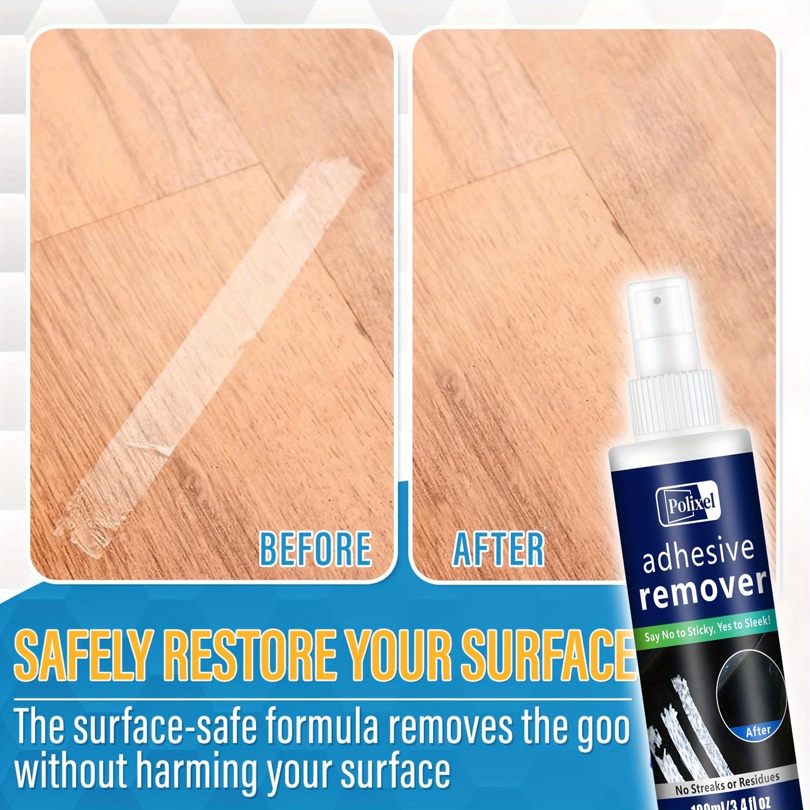 Спрей-удалитель клея для автомобильных стекол и краски, 3,4 унции, удаление остатков и этикеток