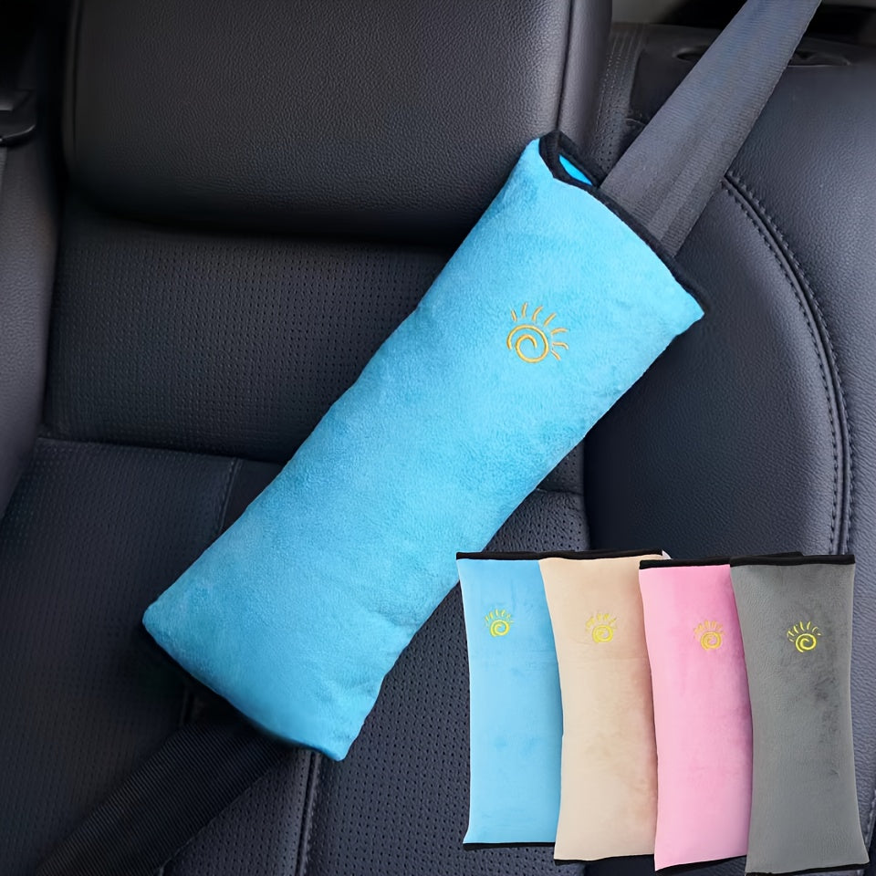Cubierta de cinturón de seguridad para coche, protector de hombro de peluche con diseño de dibujos animados, almohada para dormir