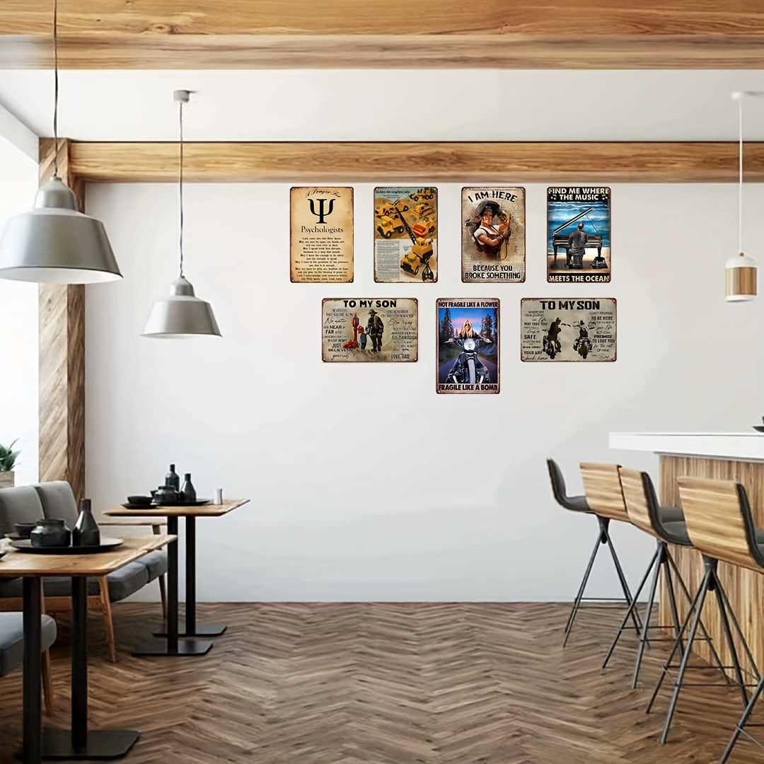 Humorous Retro Metal Tin Sign Witty Wall Art for Home Decor