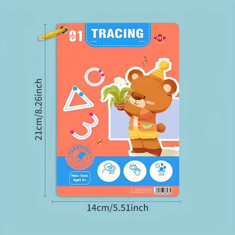 Многоразовый набор копировальных тетрадей для практики магии для тренировки контроля ручки и рисовальных упражнений.