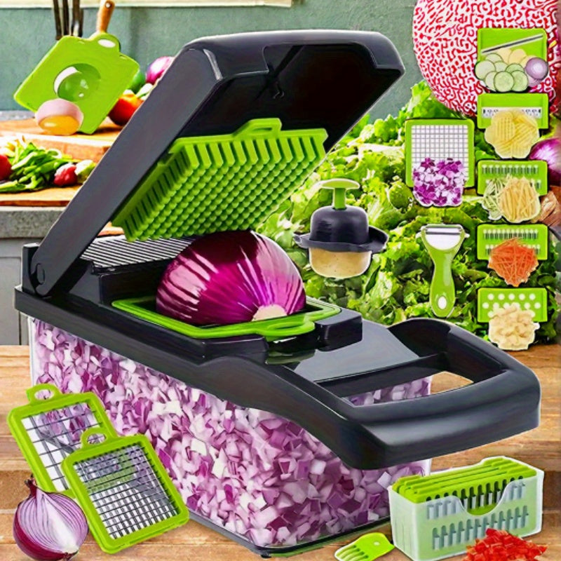 15-in-1 Food Processor Attachment for Vegetables Shredding Slicing Grating