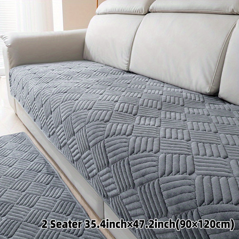 Velvet Sofa Cover Non-Slip Soft Cozy Machine Washable for Home Decor