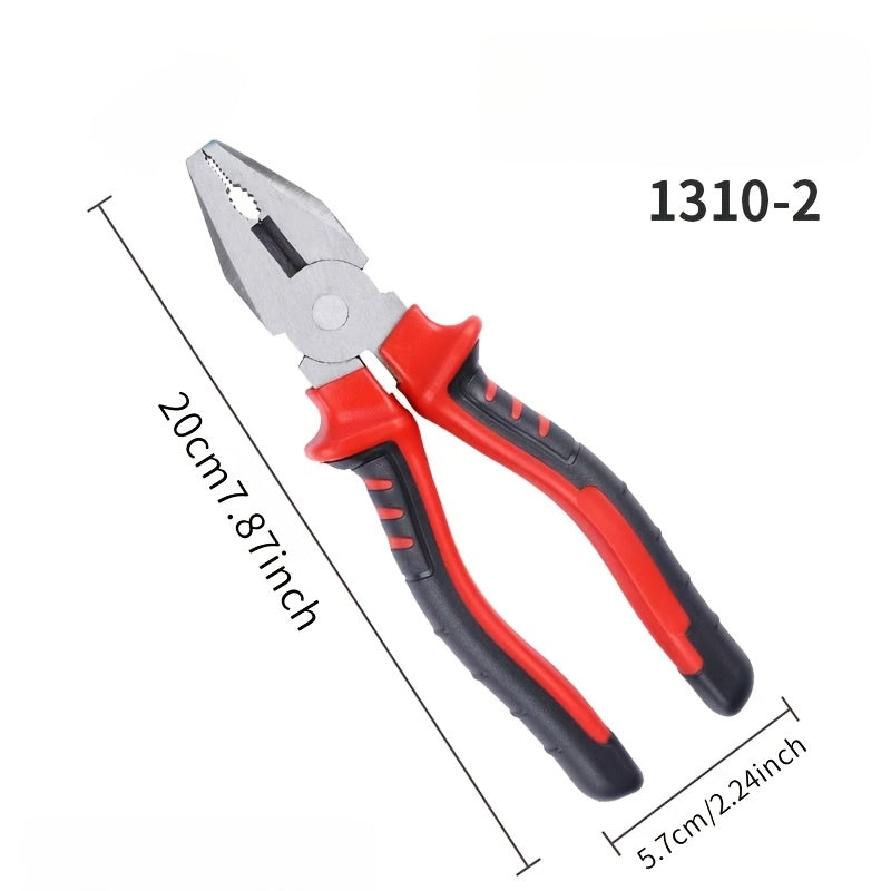 Alicate de acero cromo vanadio de 8 pulgadas con articulación de resorte y cortador de alambre para reparación