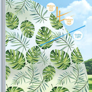 Leaf Pattern Window Film Static Clings Privacy Glass Sticker Home Decor