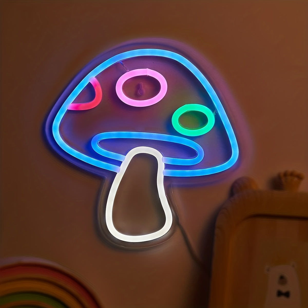 LED Neon Sign Mushroom Light for Game Room Bedroom Decor