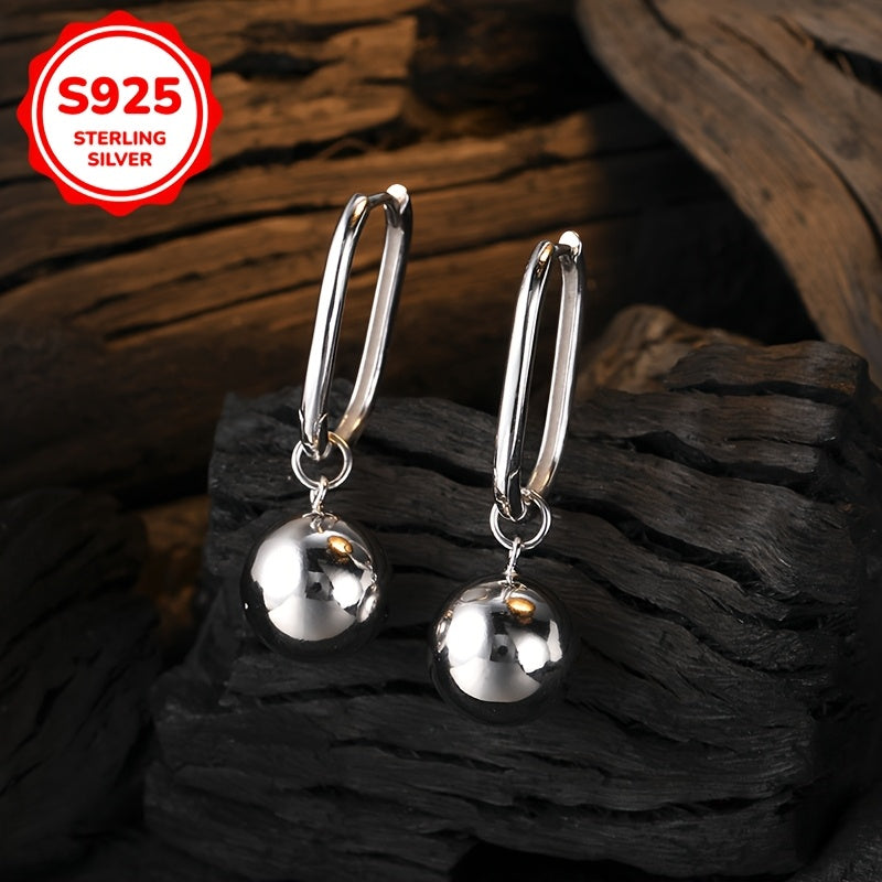 Women's Long Bead Earrings Silver Fashion Casual Jewelry