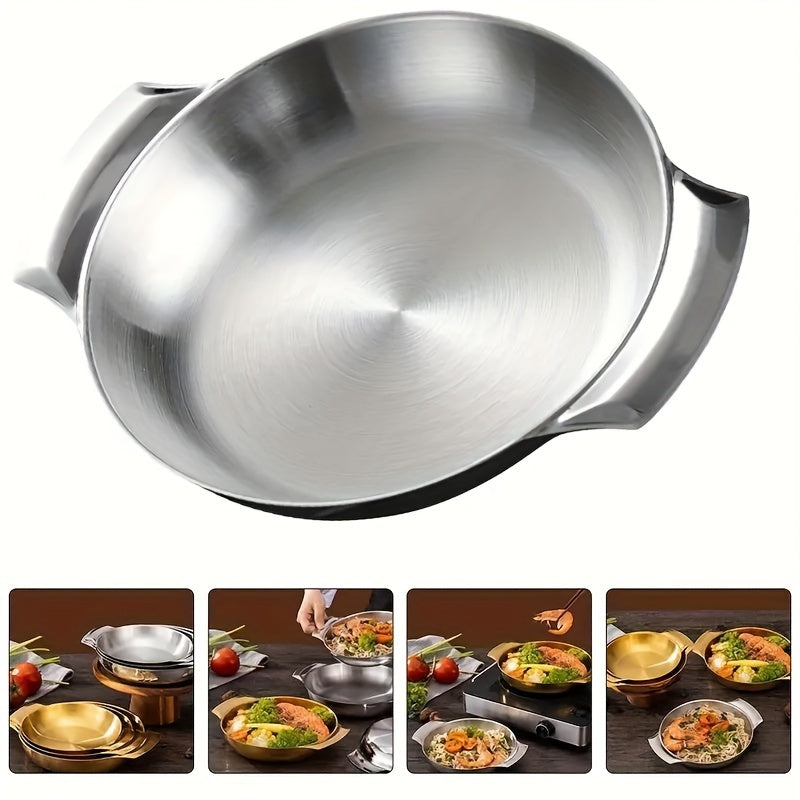 Stainless Steel Cooking Pot with Handles for Hot Pot Seafood Home Restaurant Use