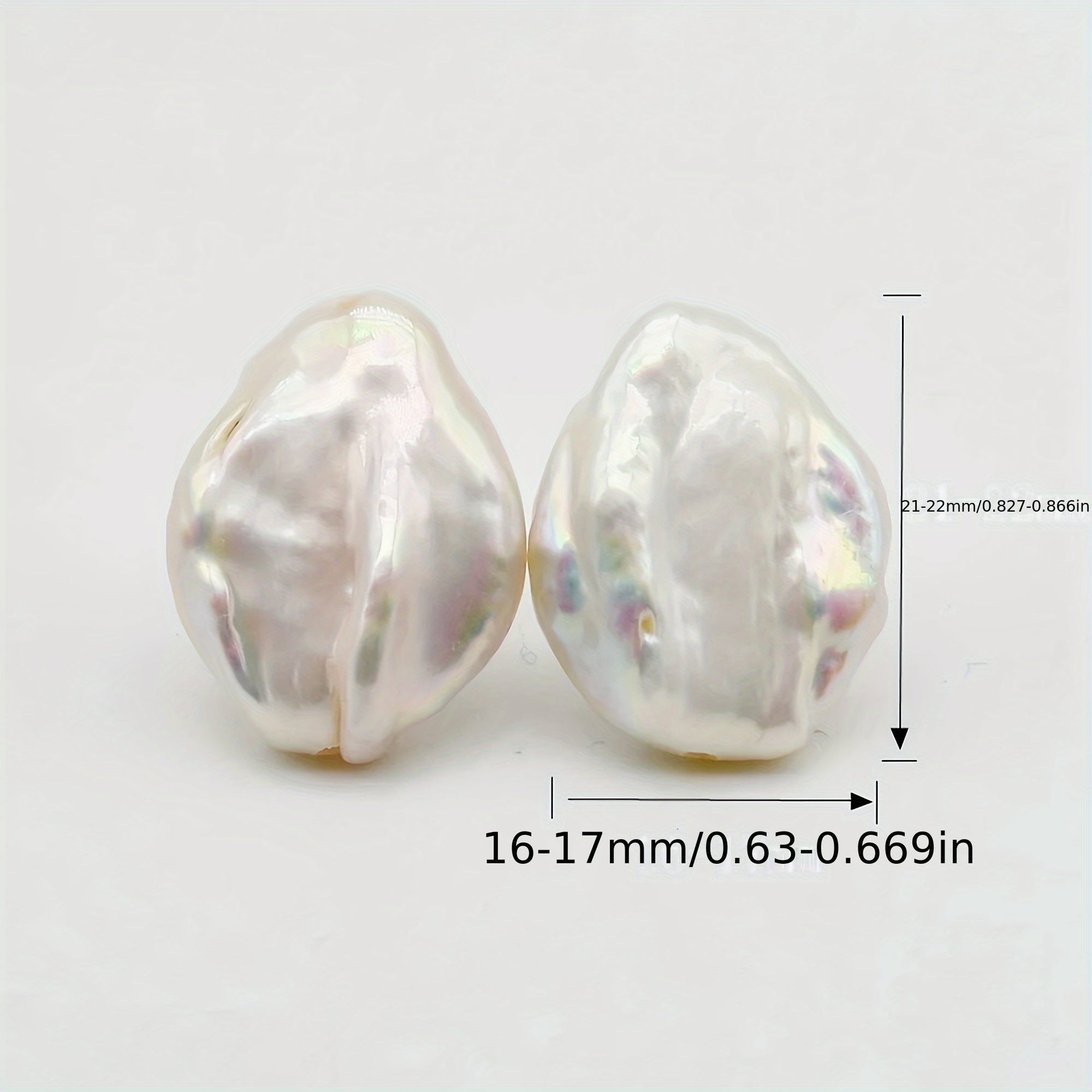 Women’s Baroque Pearl Earrings Natural Freshwater Silver Plated Elegant Gift