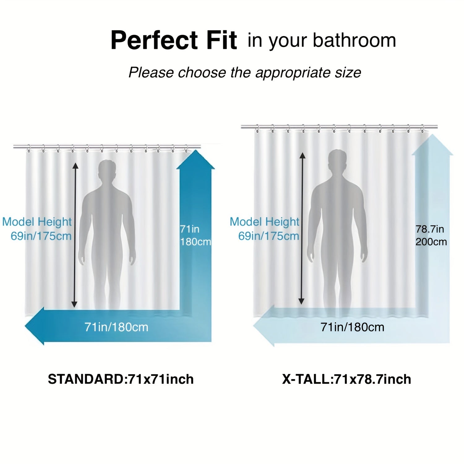 Marble Pattern Shower Curtain Set Waterproof Polyester with Hooks 70x79 Inches