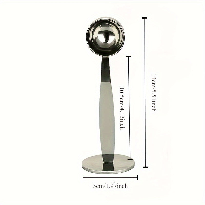 Stainless Steel Coffee Measuring Spoon Set with Tamper and Stand for Espresso