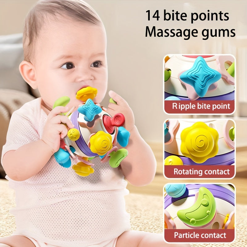 Baby Soft Training Toy for Infants Hand-Grabbing Practice Manhattan Space-Ball Theme