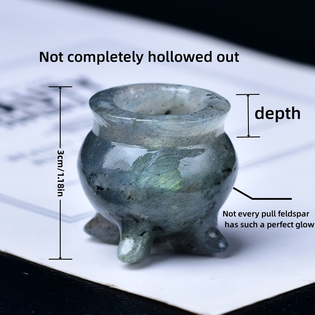 Animal Stone Carving Censer Pocket Gift Moonstone 3cm