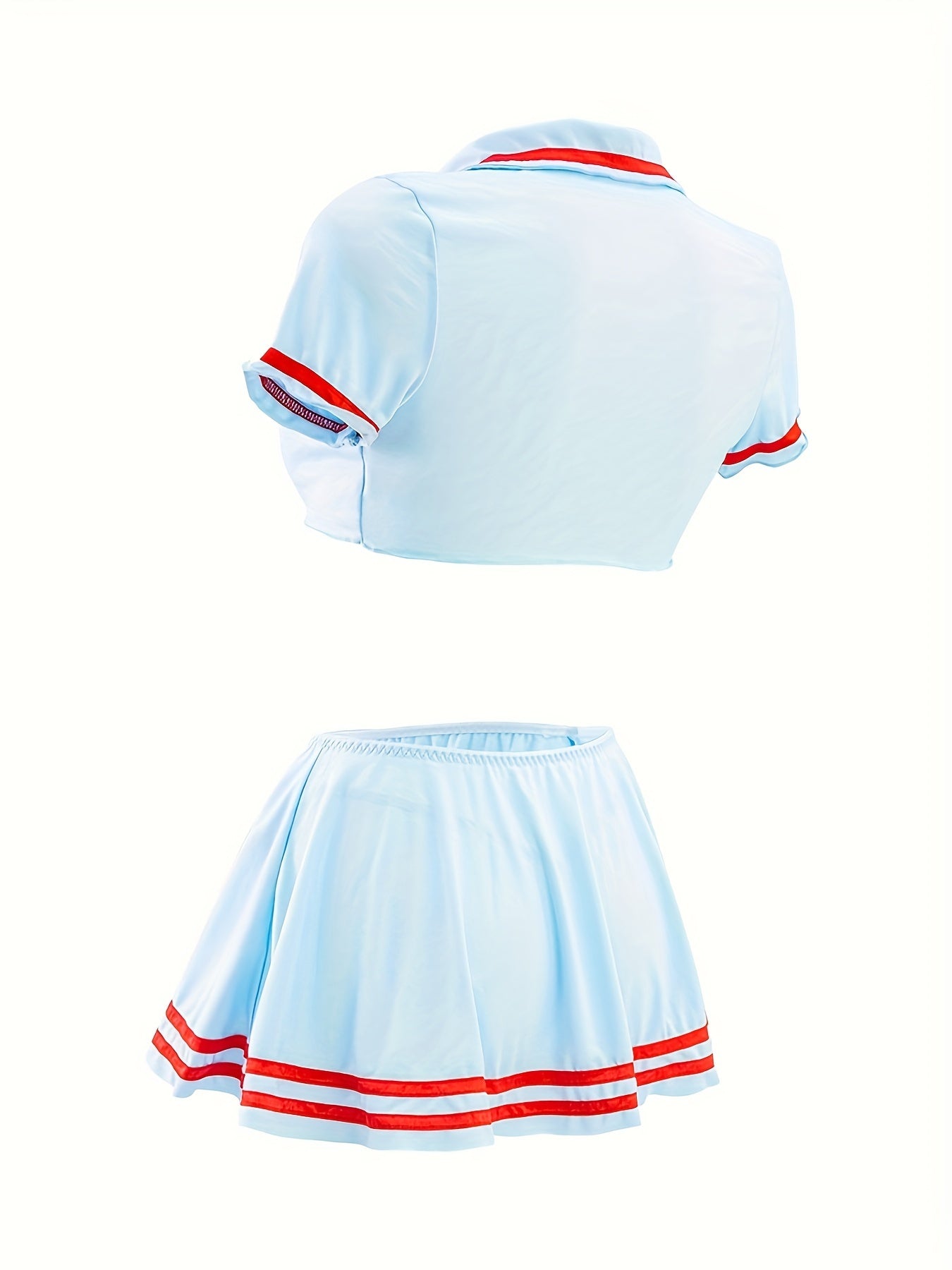 Women's Sexy Nurse Costume with Hat Top Underwear and Skirt