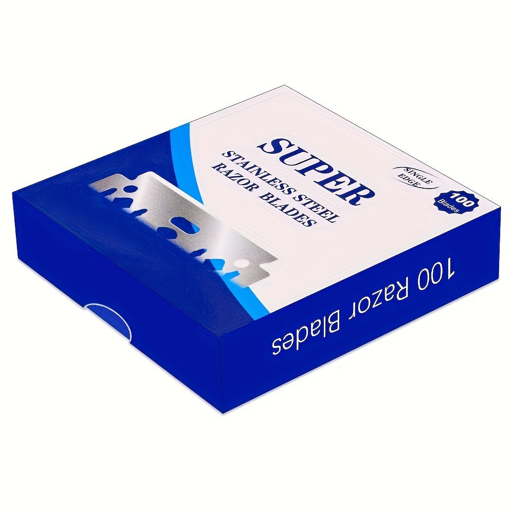 100pcs Safety Razor Blades Half Single Edge Manual Shaving Blades for Barbers