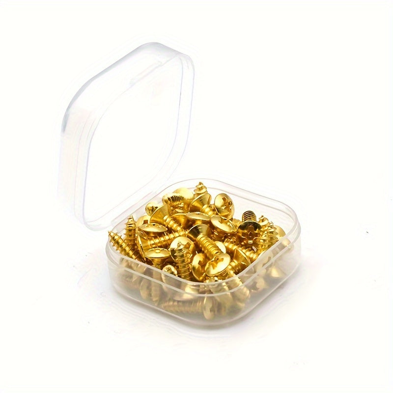 Набор из 50 винтов для защиты корпуса гитары для электрогитары и бас-гитары с медиаторами и винтами для установки