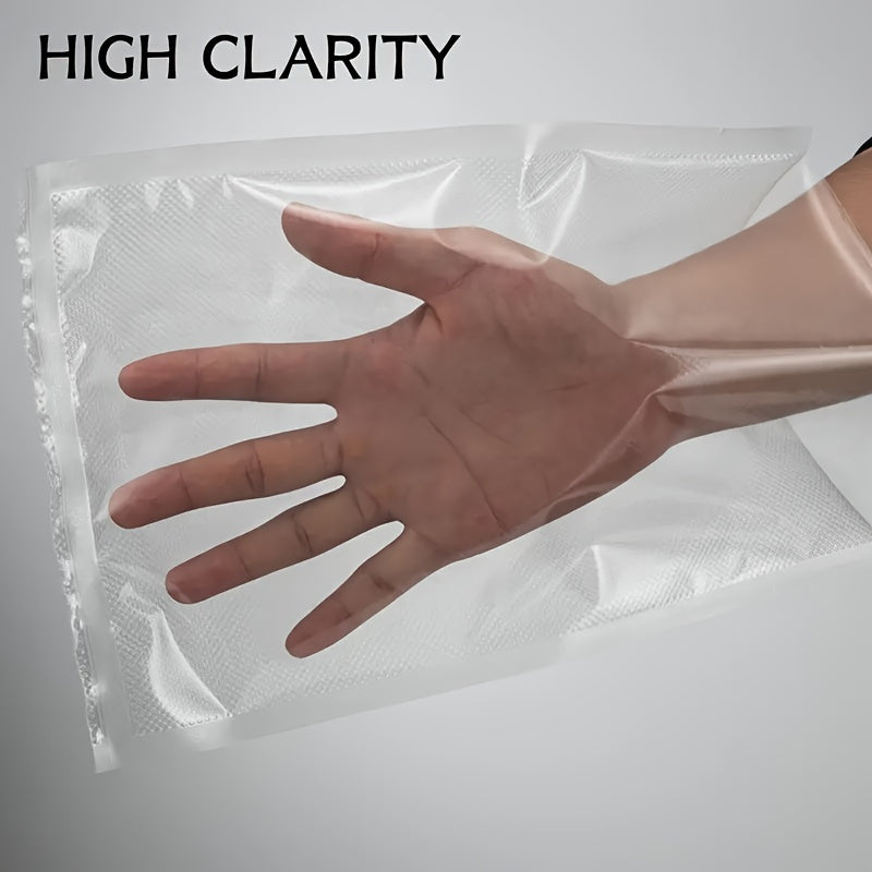 Vakuum yopishqoq sumkalar 50 ta paket BPA-bezak, tijorat darajasi, suv o'tkazmaydigan oziq-ovqat saqlash