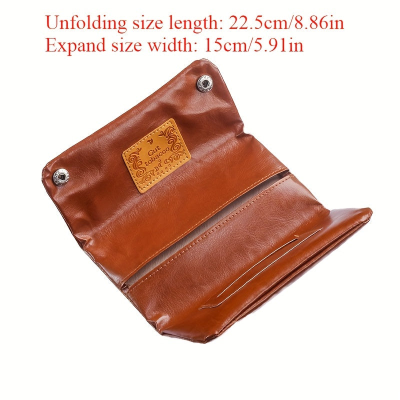 Vintage faux leather tamakiq uchun portativ saqlash sumkasi ko‘p funksiyali