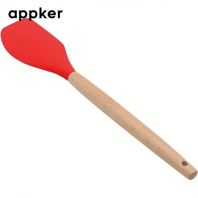 Силиконовый шпатель от Appker - термостойкие, антипригарные, безопасные для мытья в посудомоечной машине кухонные принадлежности для готовки и выпечки, многофункциональный скребок пищевого класса в различных цветах. Безопасно для контакта с пищей.