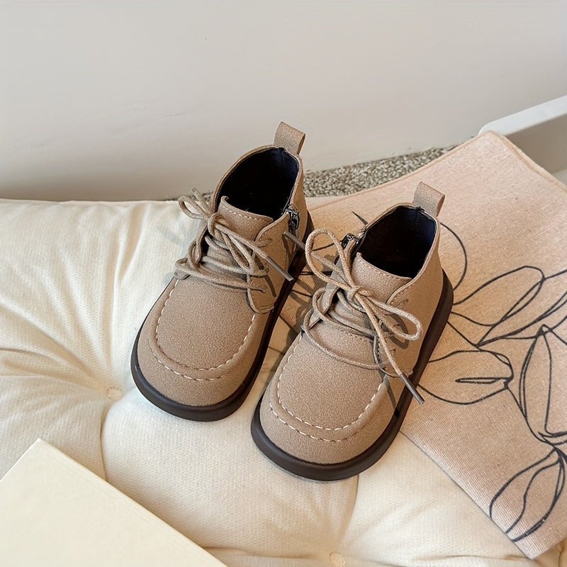 Kids Ankle Boots Unisex Geometric Pattern Rubber Sole Fall Winter Ages 14 and Under