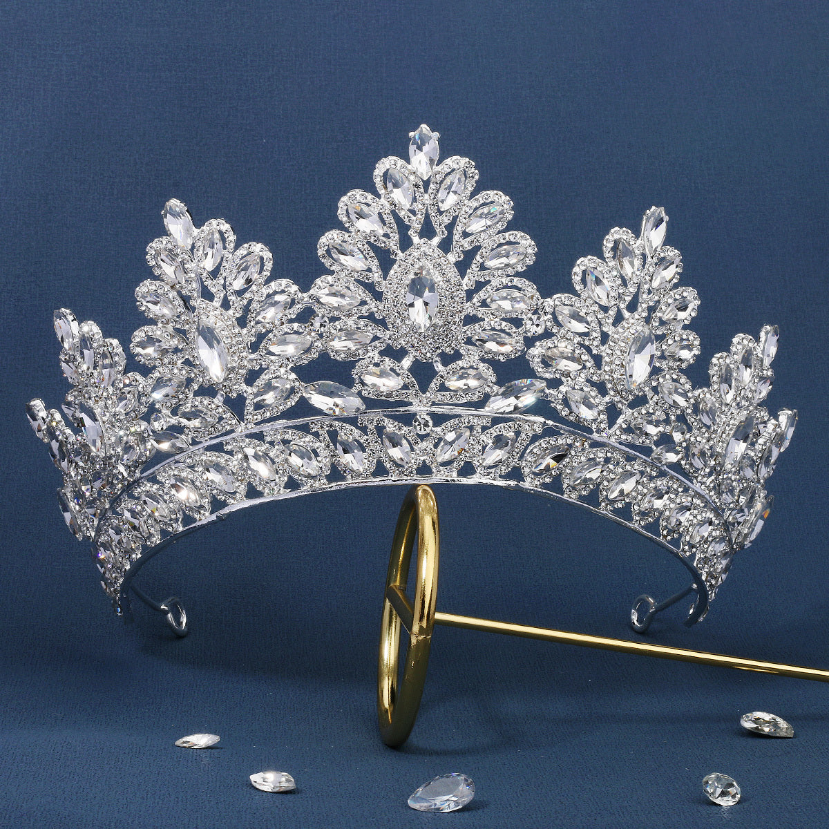 Rhinestone Alloy Tiara for Women Girls Party Prom Bridal Crown Head Accessory