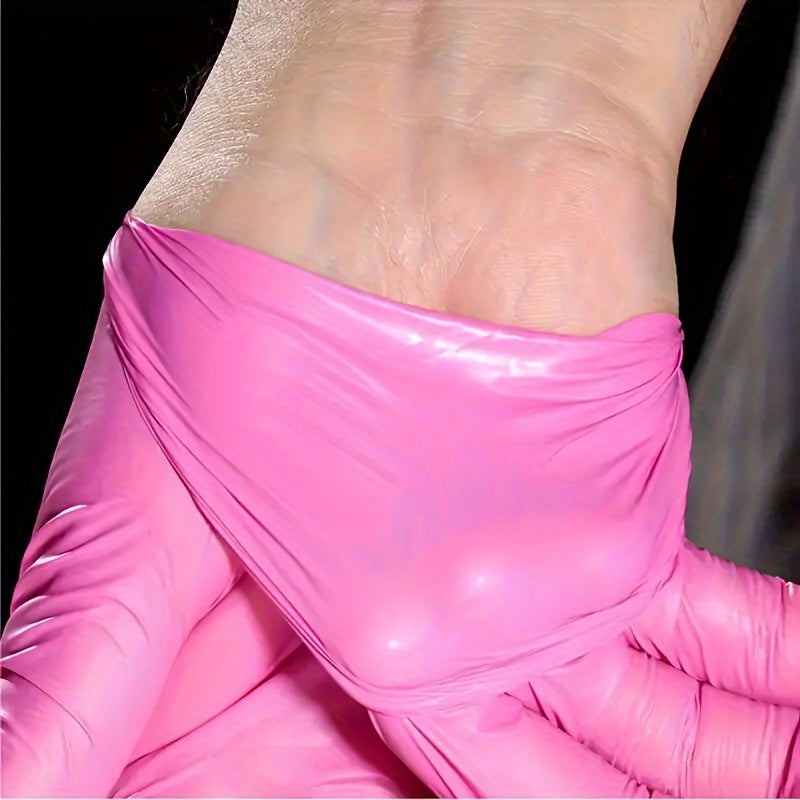 30 dona pushti bir foydalanish uchun nitril qo‘lqoplar, kukunsiz, mustahkam, uy tozalash va vazifalar uchun