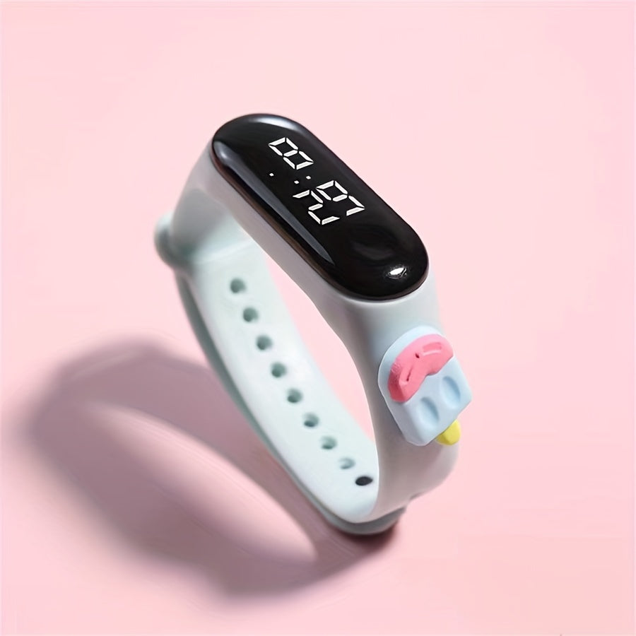 Kids Digital Sports Watch Silicone Band Non-Waterproof LED Touch Screen