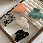 Girls Rhinestone Hair Clip for Half-Braided Ponytails Elegant Plastic Accessory