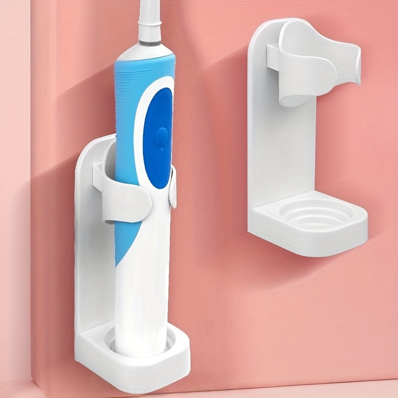 Soporte para cepillo de dientes de plástico de montaje en pared, organizador de baño autoadhesivo