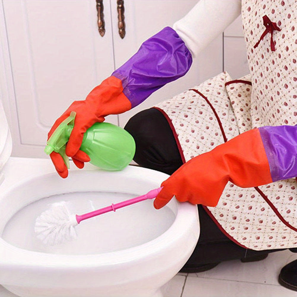 Водонепроницаемые перчатки с цветочным дизайном для зимы с флисовой подкладкой для уборки