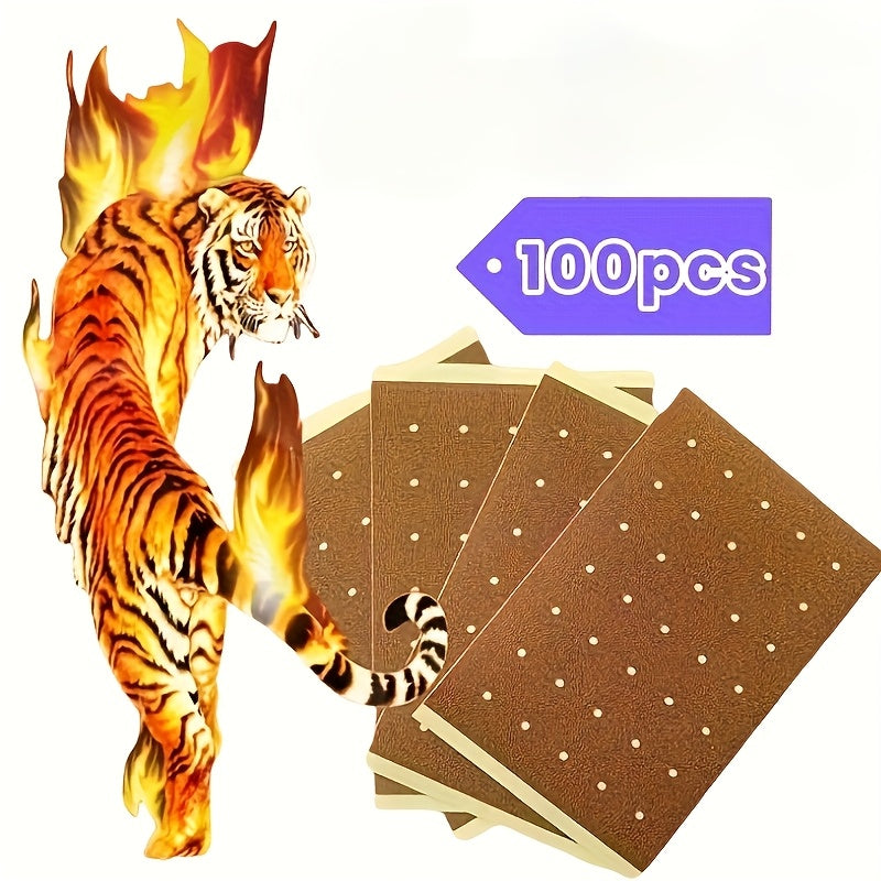 50 parches autocalentables de materiales naturales para la espalda, rodillas, cuello y hombros