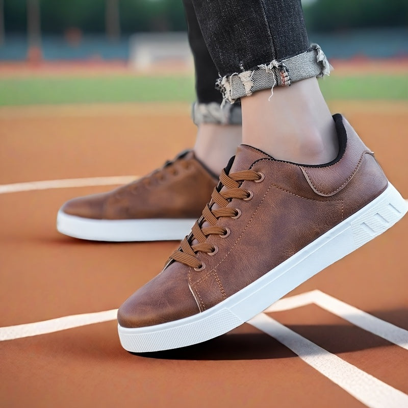 Men's Casual Sneakers Solid Color Low Top PVC Sole Fabric Inner All-Season