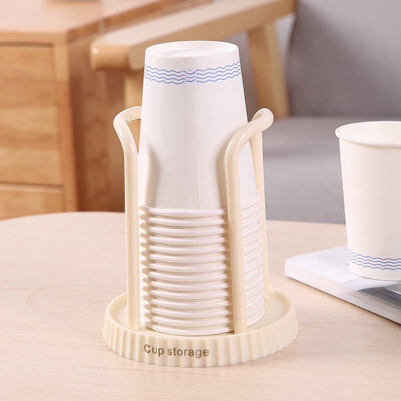 Disposable Plastic Cup Dispenser for Home Kitchen Coffee Tea Storage Organizer