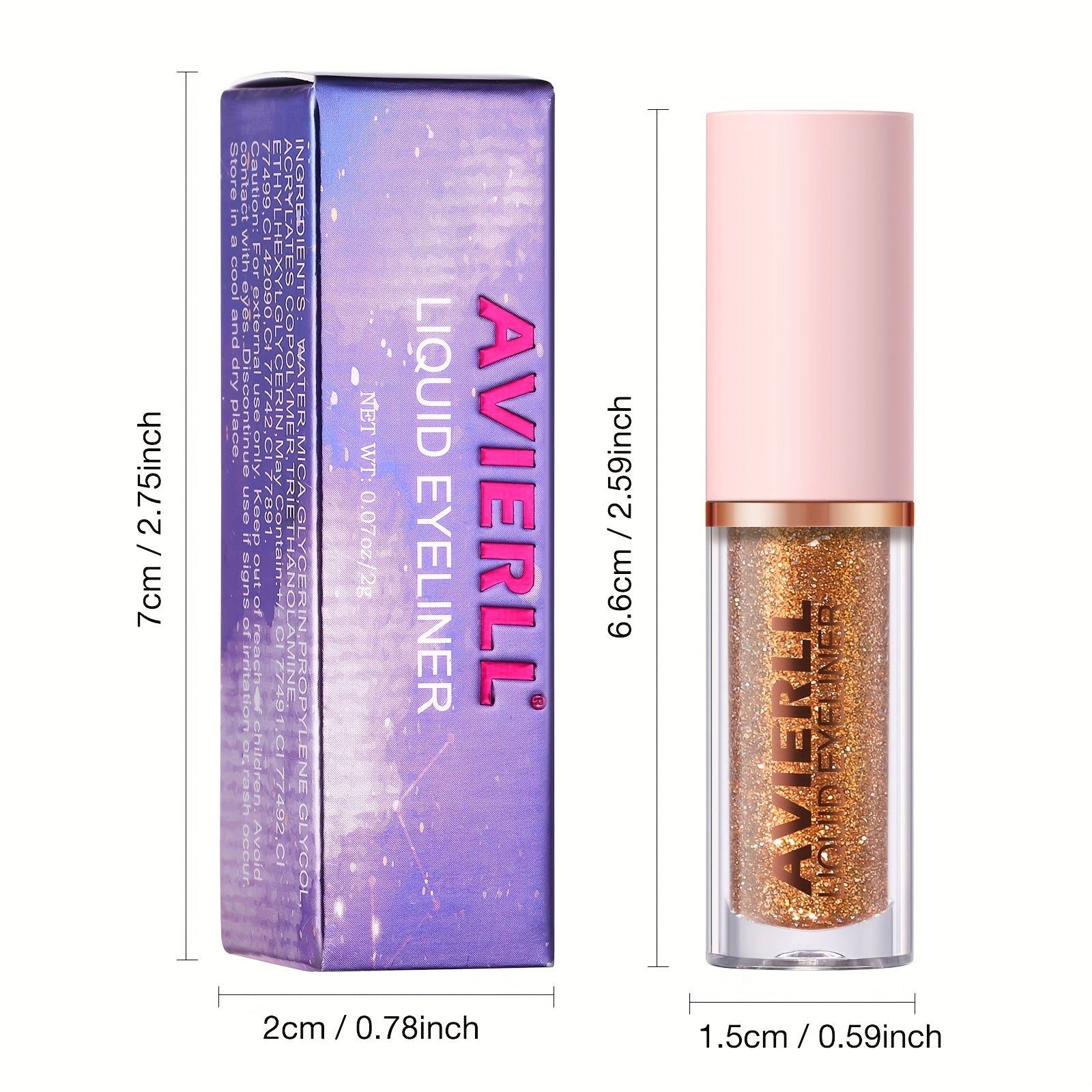 Ayollar uchun Glitter Eyeliner Metallik Suv o'tkazmaydigan Rangli Ko'zoynak Qalam 10 Rangi