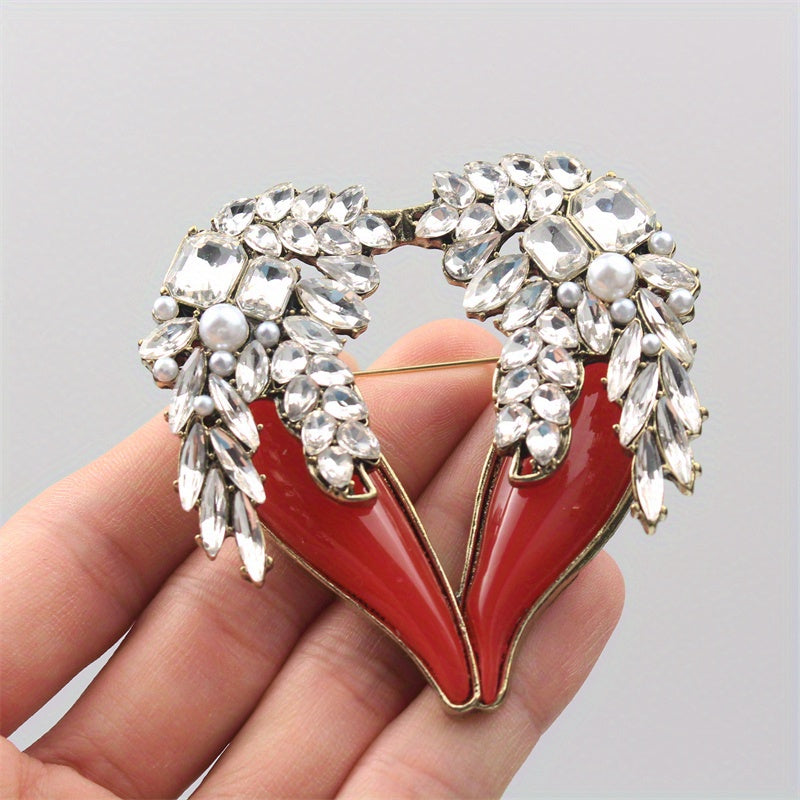 Yulduzcha qanotlari broshyoni rhinestone sevgi sovg‘asi erkaklar va ayollar uchun