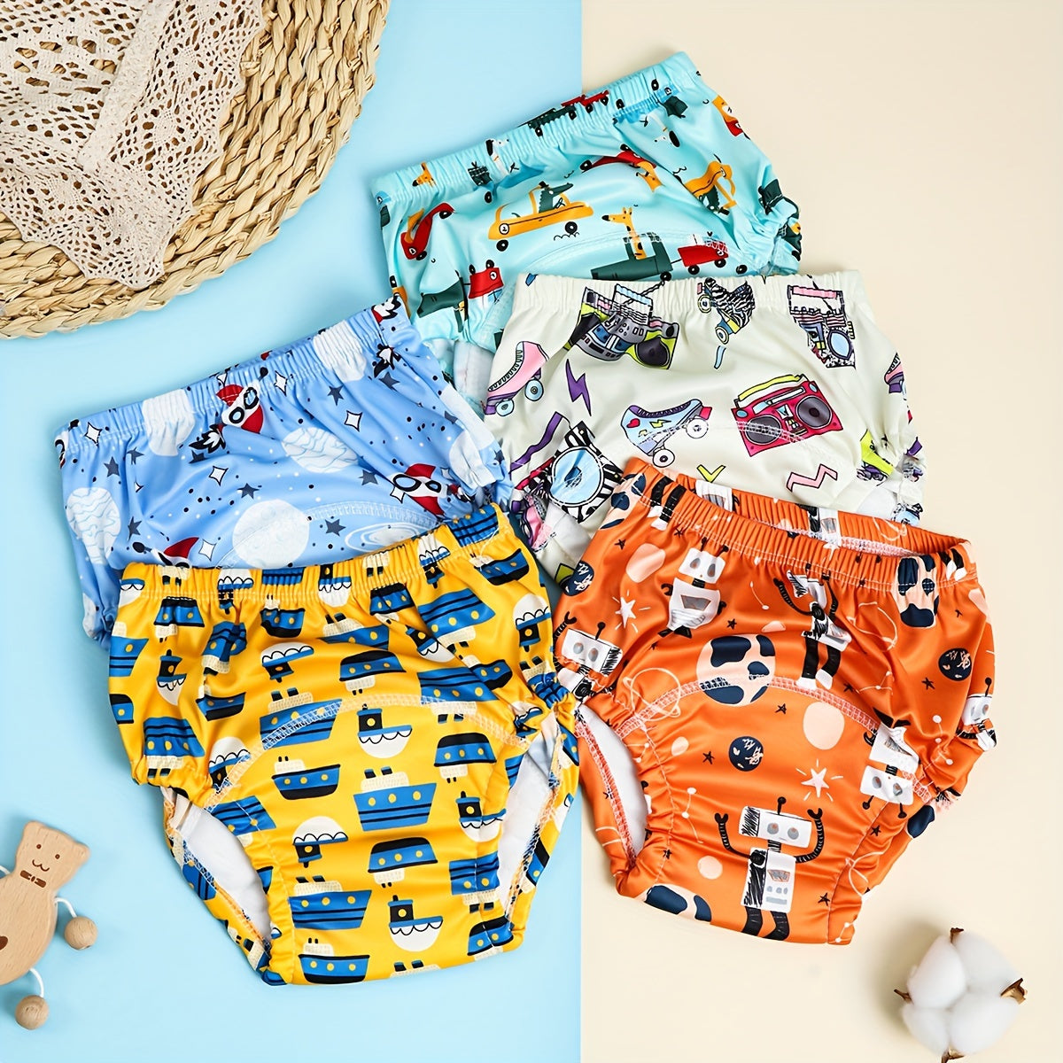 Bolalar uchun yuviladigan trening shimlari - Yumshoq, qayta ishlatiladigan va namni o'zlashtiruvchi - Turli ranglarda - Bayramlar uchun ideal sovg'a