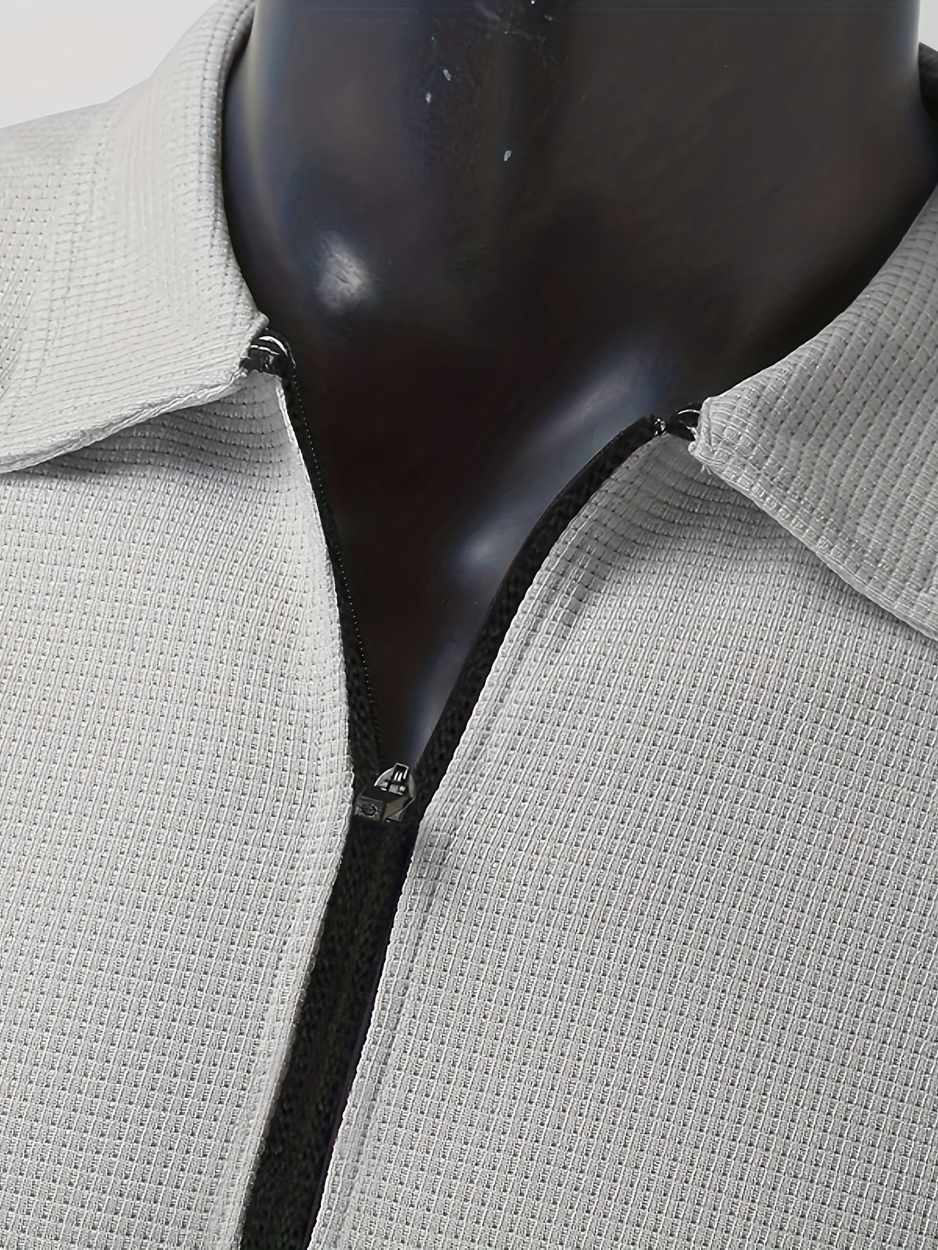 Men's Lightweight Casual Sports Set with Zipper Long Sleeves and Lapel Collar