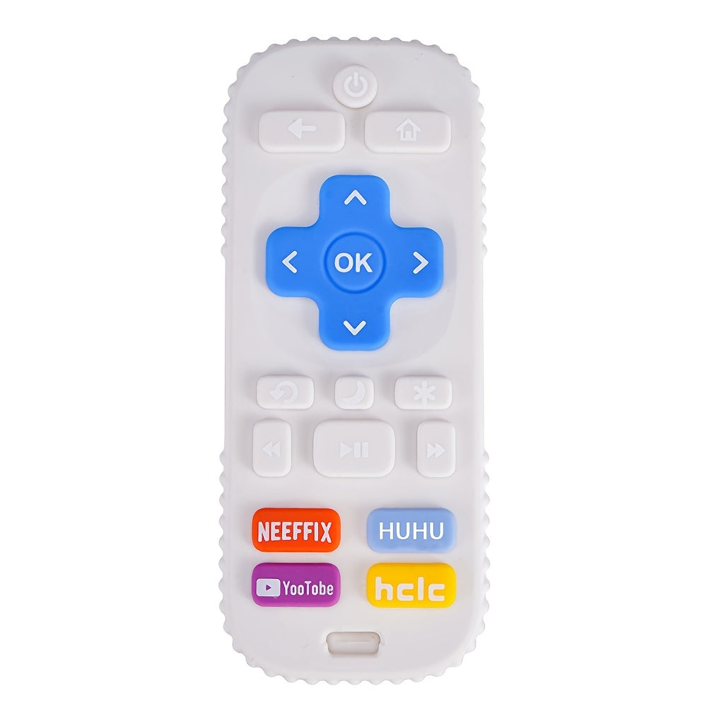 Silicone Teething Toy in Pink Remote Control Design for Babies 0+ Safe Durable Easy to Clean