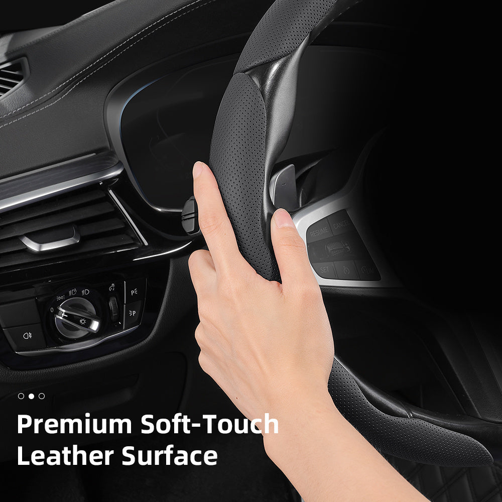 Foam/Leather Steering Wheel Cover Non-Slip Breathable Universal 2-3 Pieces