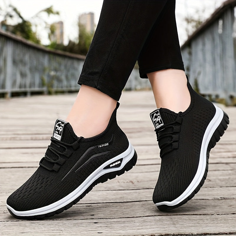 Women's Mesh Lace-Up Sneakers Lightweight Breathable Running Shoes