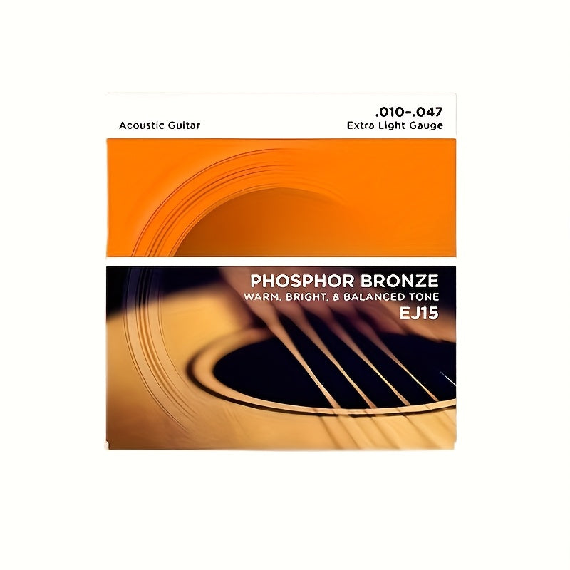 Phosphor Bronze Guitar Strings Yellow Custom Light 11-52 for Acoustic Guitars