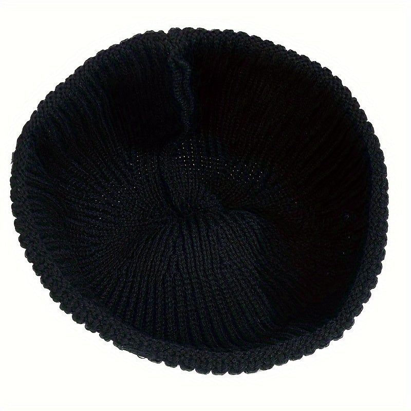 Bir parcha asosiy baliqchi beanie, jinsiga qarab bo'lmagan mustahkam rangli to'qilgan shlyapa, zamonaviy sovuqdan himoya qiluvchi bosh shlyapa, ayollar va erkaklar uchun ribbed beanie