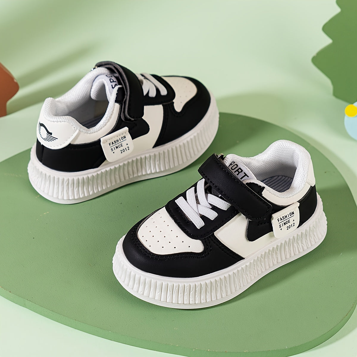 Baby Girls Sneakers Lightweight Breathable Spring Autumn Low Top PU PVC EVA Fabric