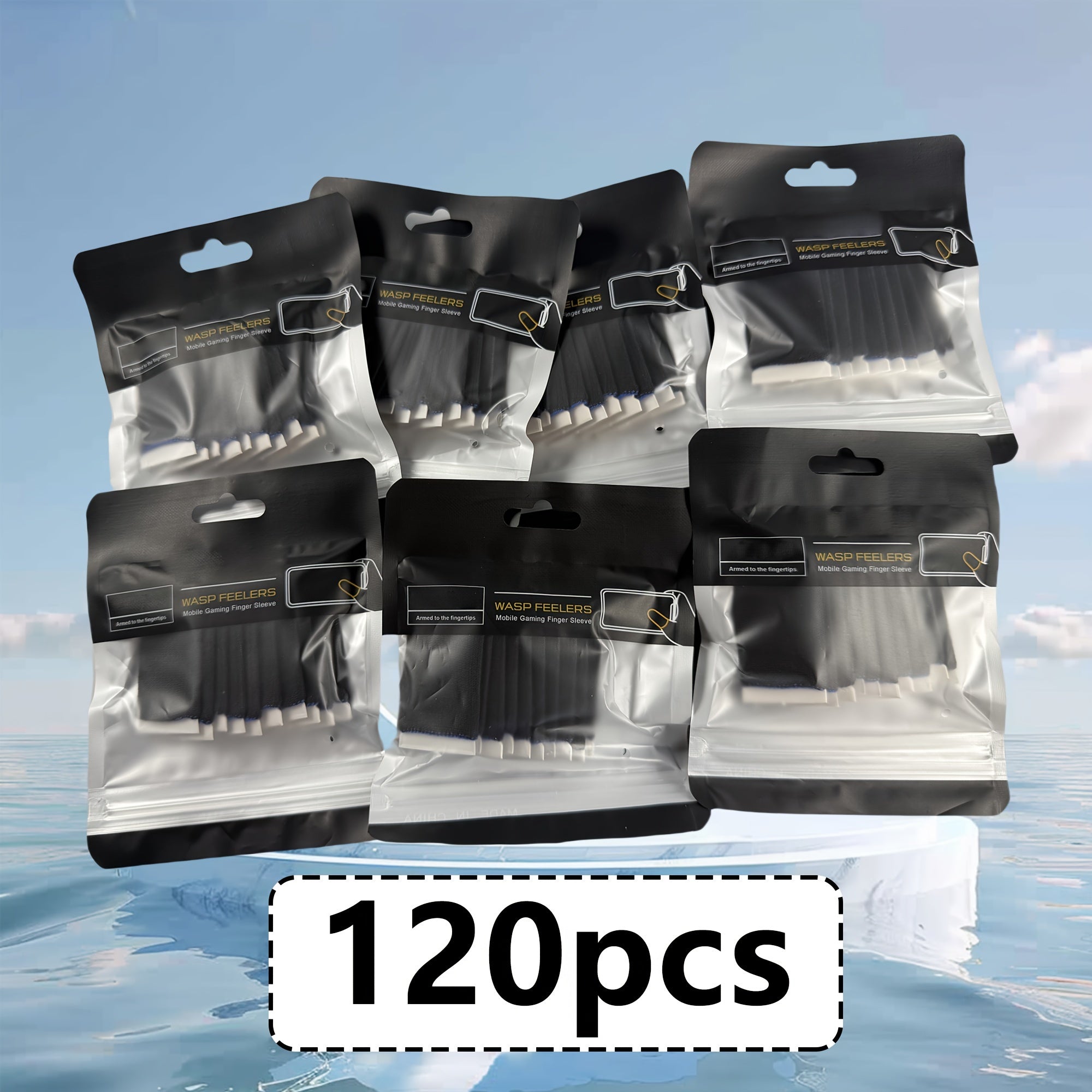 Conjunto de 120/20 mangas de fibra de carbono para dedos de juego, a prueba de sudor, antideslizantes, transpirables, ligeras para juegos en móvil