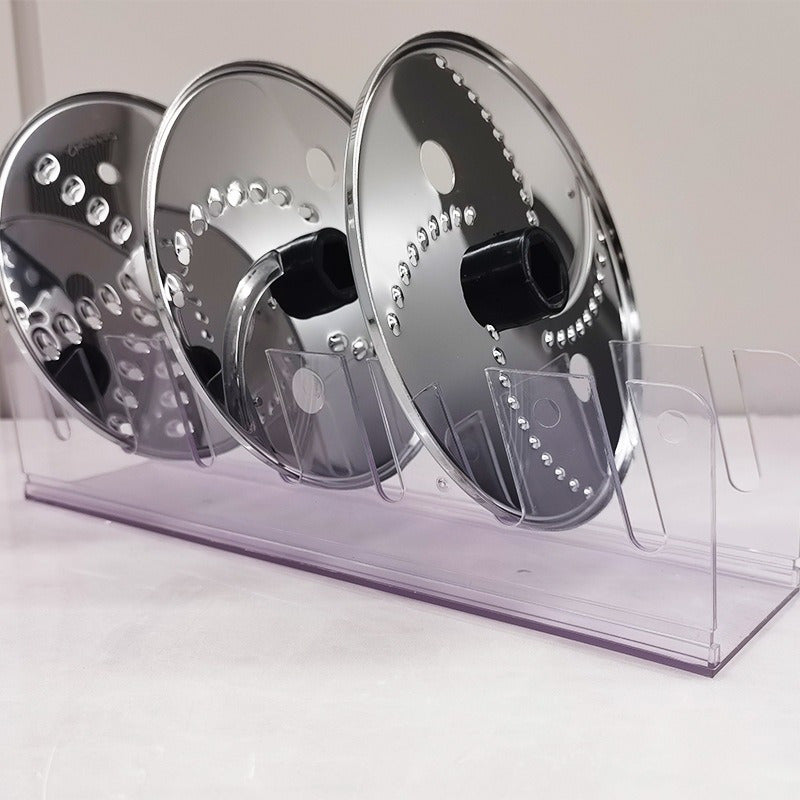 Acrylic Knife Blade Organizer Rack for Kitchen Gadgets and Shredders