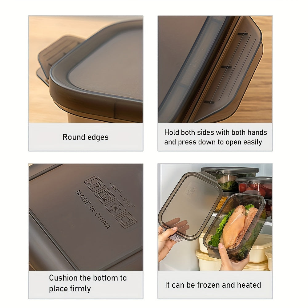 Microwave Safe Plastic Food Storage Containers Set of 3 Square Clip-On Lids