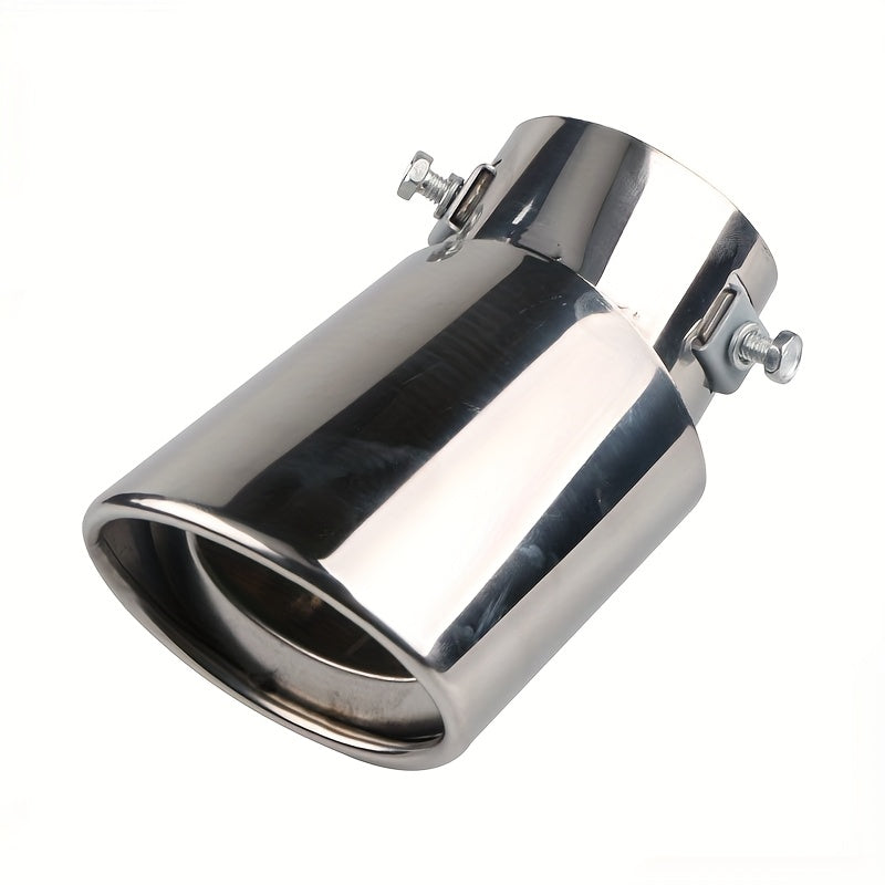 Universal Stainless Steel Car Exhaust Tip Chrome Dual-Flow Fit Most Vehicles