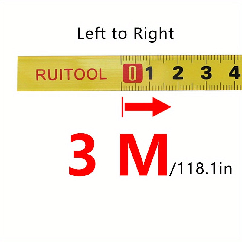Self-Adhesive Tape Measure Iron 0.5 Inch Wide Metric Scale for Woodworking